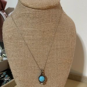 Sterling silver and turquoise necklace pendant